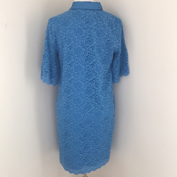 Banana Republic Blue Lace Sheath Dress sz S - Picture 5 of 7